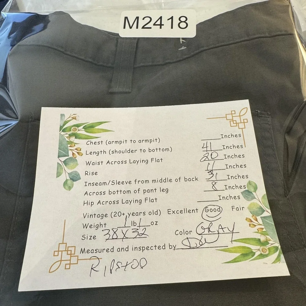 Carhartt Pants Mens 38x32 Gray Relaxed Fit Ripstop Utility Workwear Stain Zip